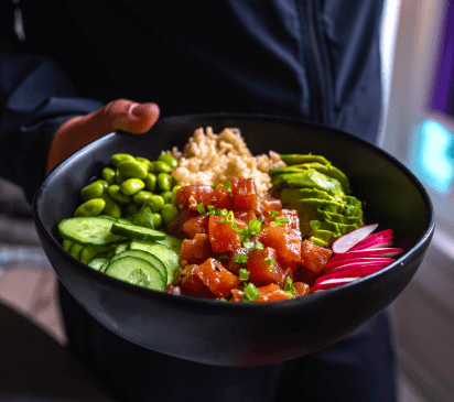 Beet and burrata salad with fried
